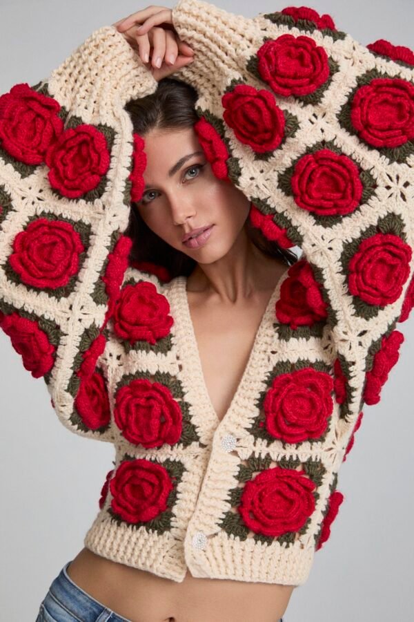 Cárdigan FETICHE Red Roses - Imagen 4